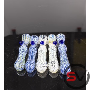 DICRO LATTICE DESGN ONE HITTER WITH BLUE MARBLE 5CT/PK